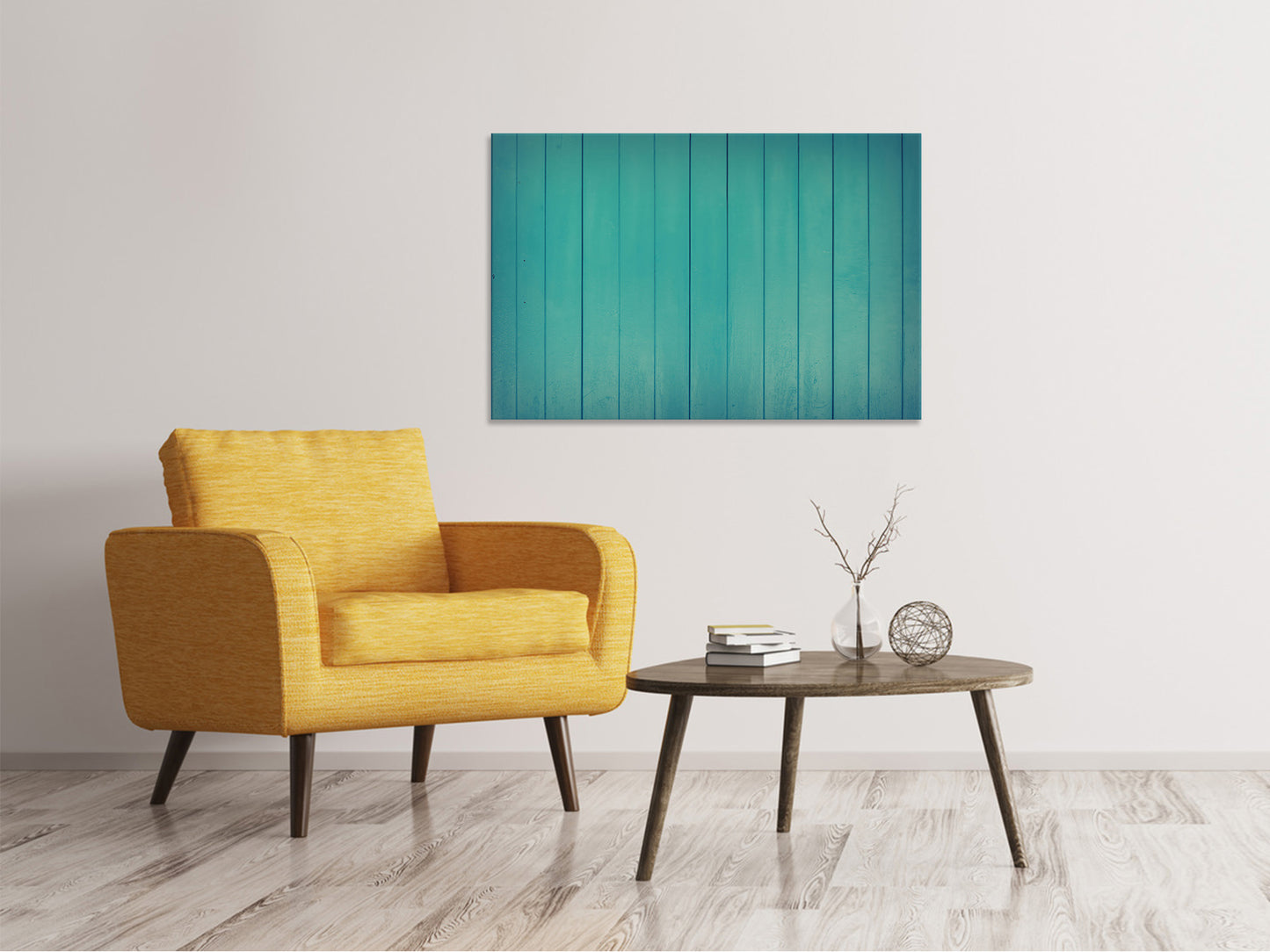 Leinwandbild Lackierte Holzpaneele