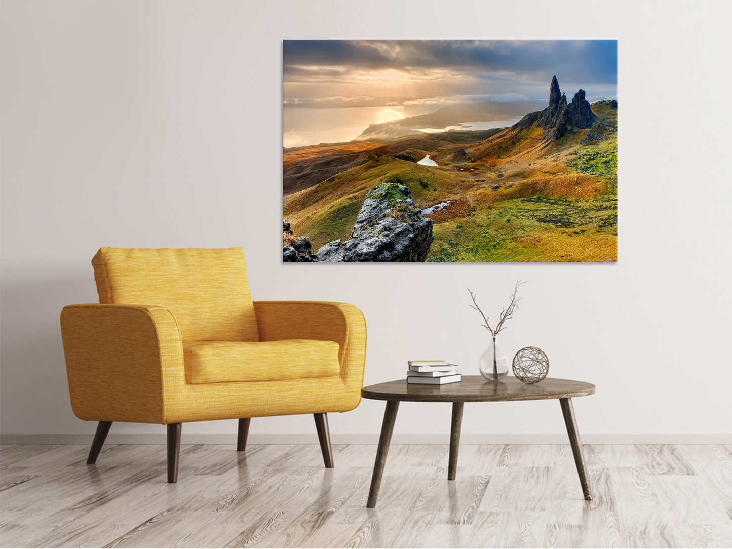 Leinwandbild Idyllische Berglandschaft
