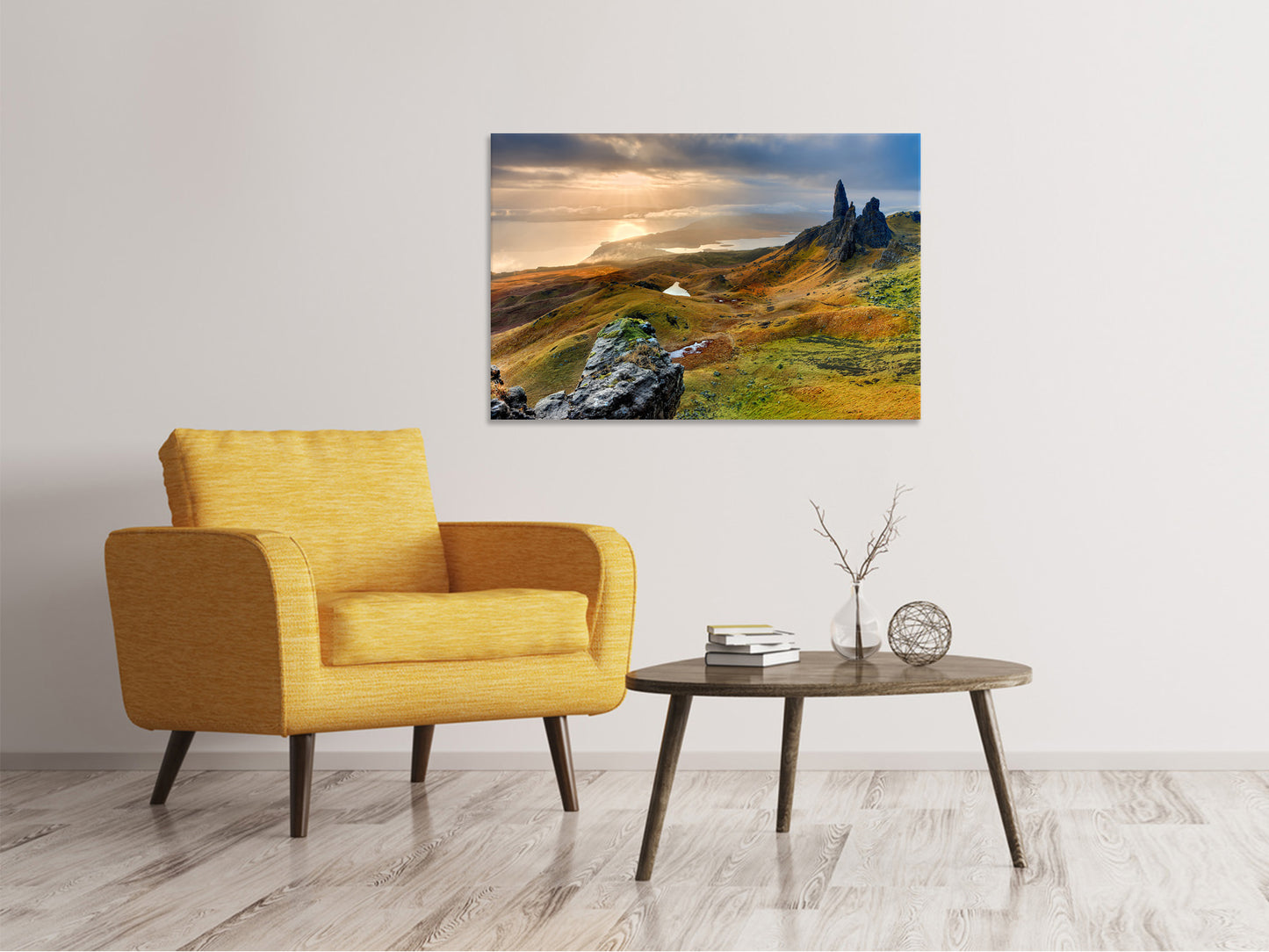 Leinwandbild Idyllische Berglandschaft