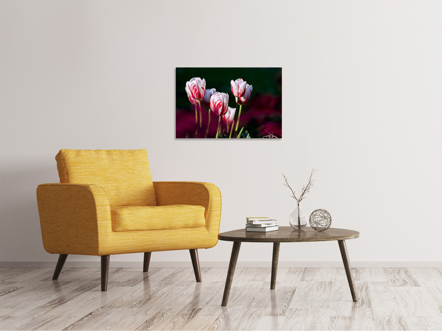 Leinwandbild Die Schönheit der Tulpen