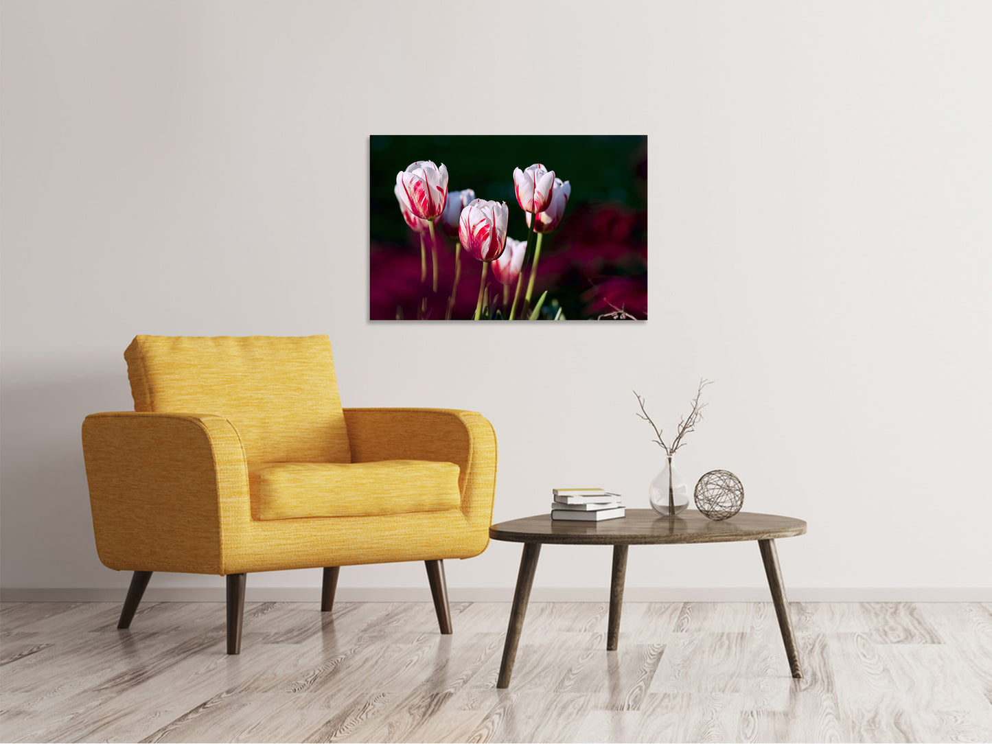 Leinwandbild Die Schönheit der Tulpen