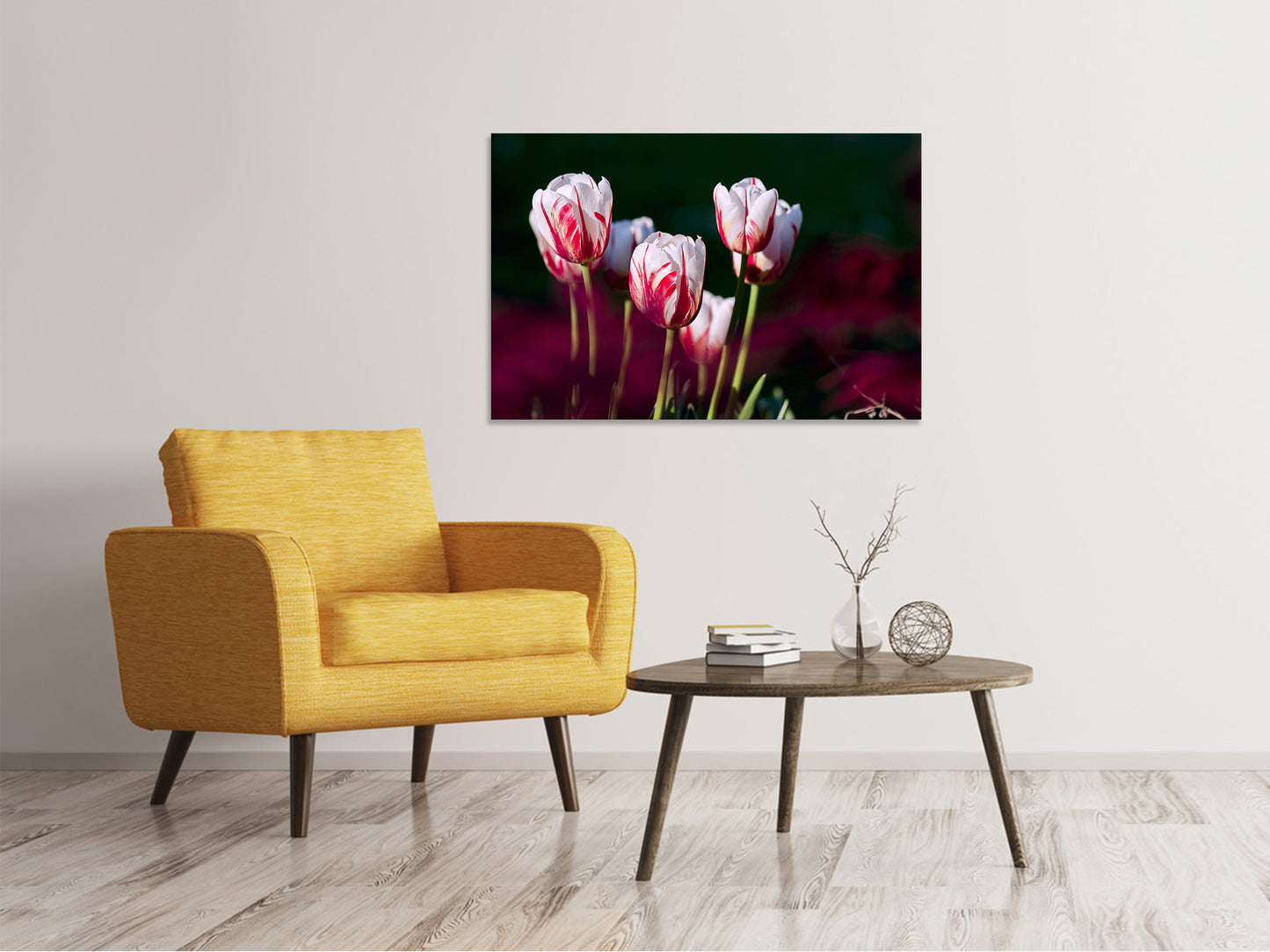 Leinwandbild Die Schönheit der Tulpen