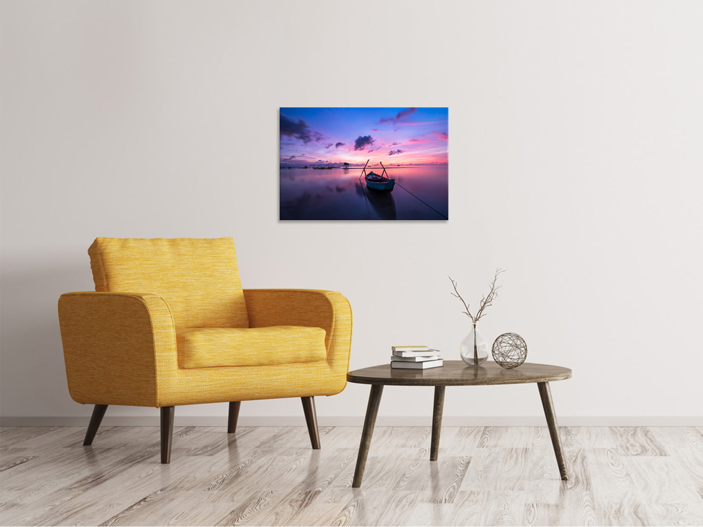 Leinwandbild Beeindruckender Sonnenuntergang am Meer