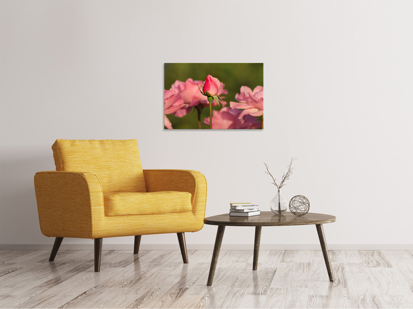Leinwandbild Die Rosenknospe