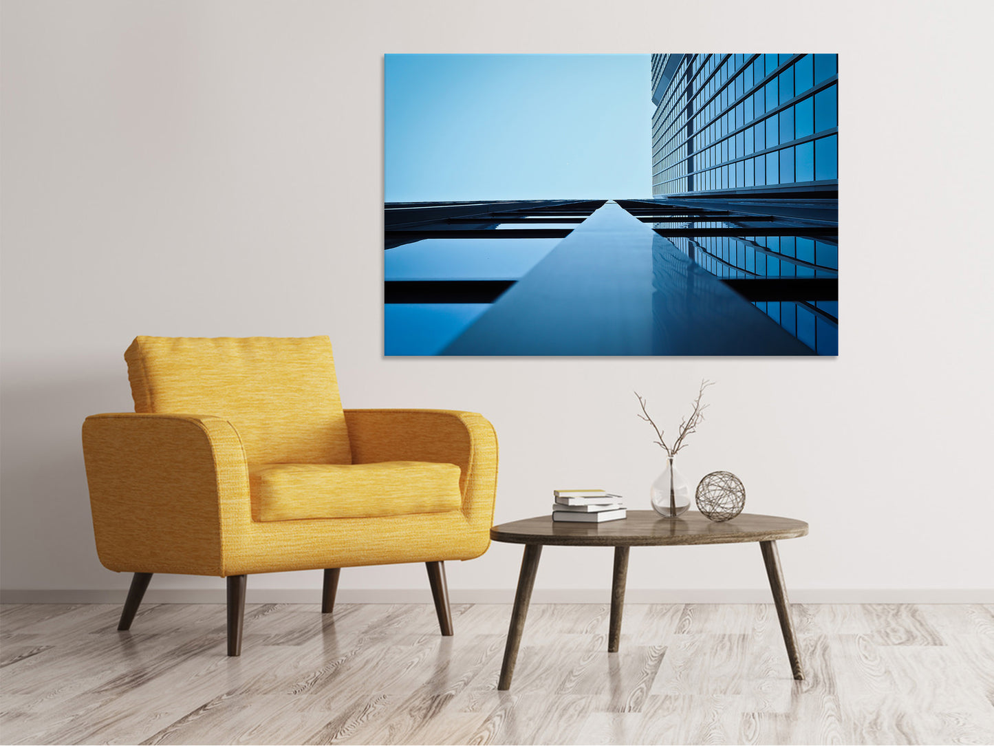 Leinwandbild Spiegelungen einer Fassade