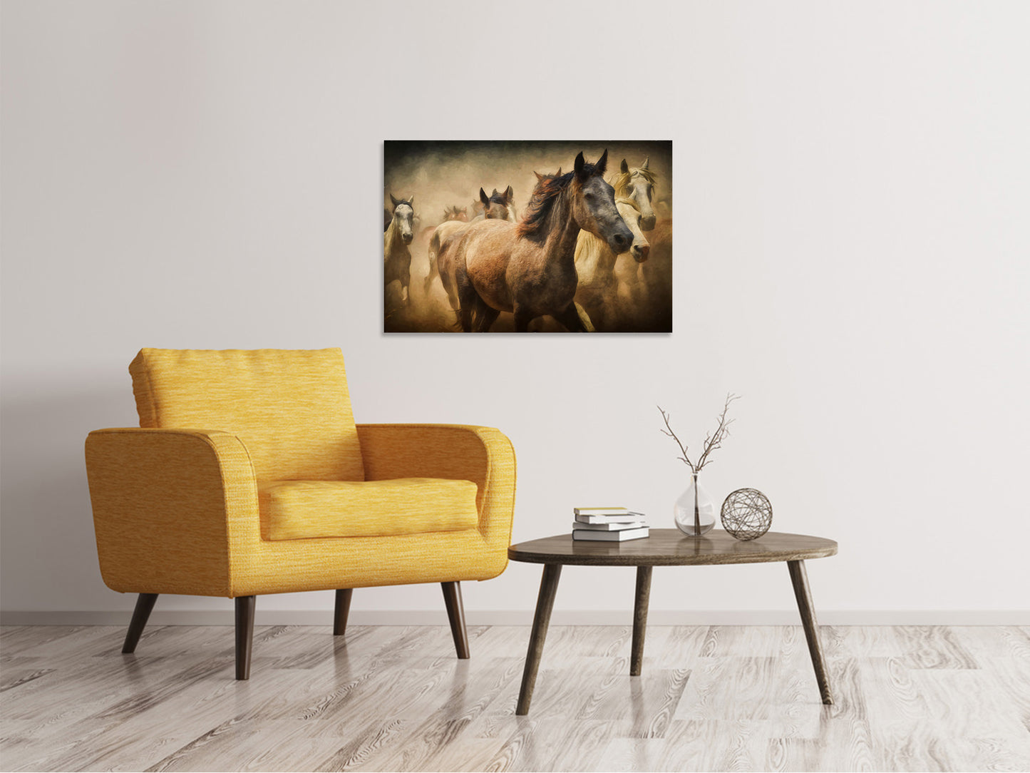 Leinwandbild Gemälde Wildpferde