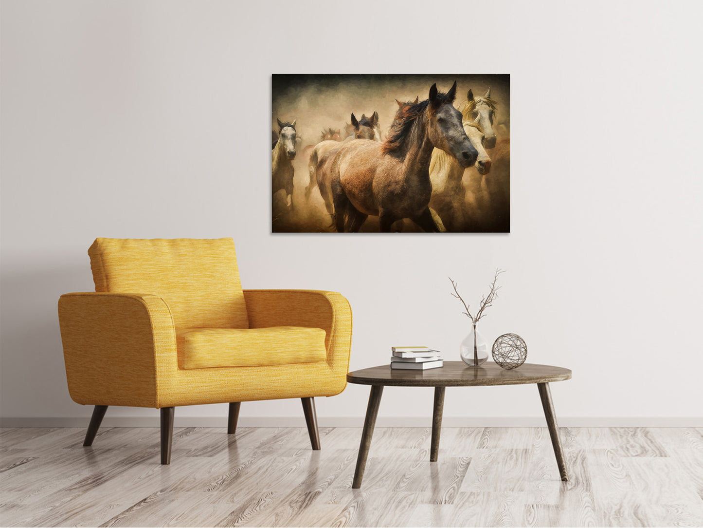 Leinwandbild Gemälde Wildpferde