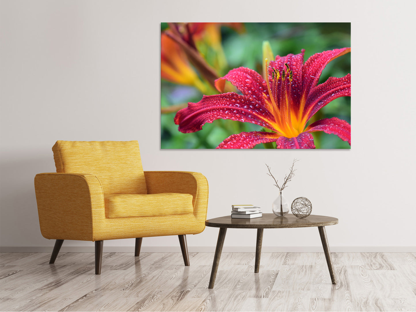 Leinwandbild Lilien Blüte in pink XL