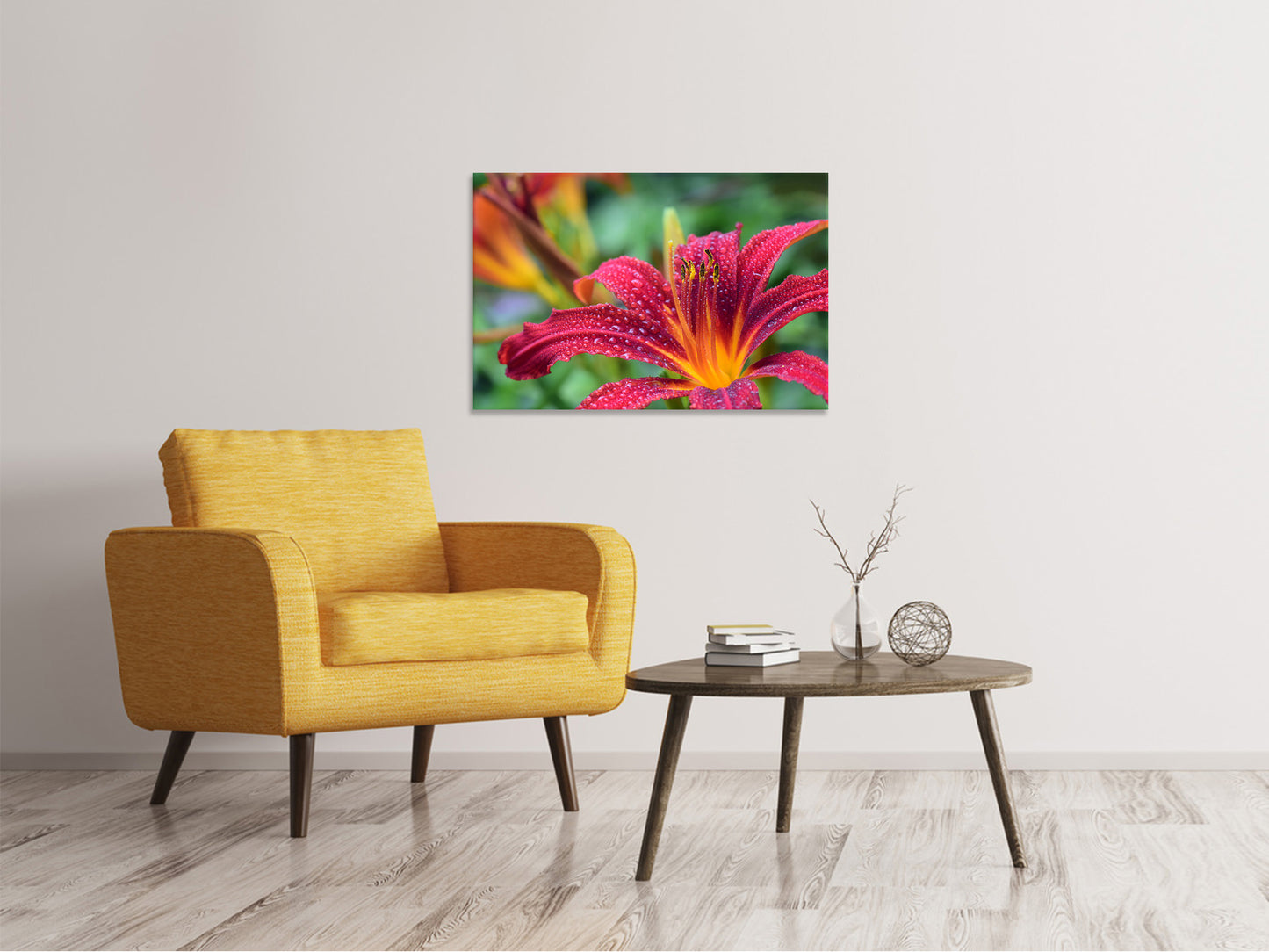 Leinwandbild Lilien Blüte in pink XL