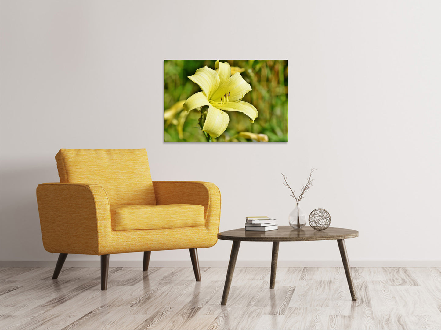Leinwandbild Lilien Blüte in gelb