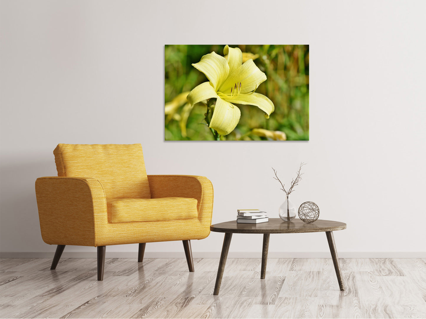 Leinwandbild Lilien Blüte in gelb