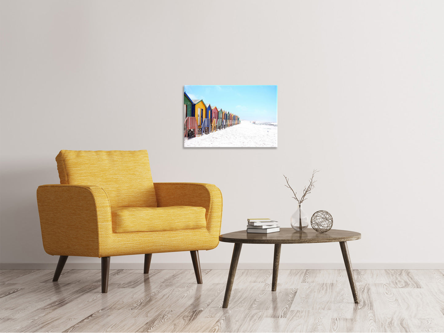 Leinwandbild Bunte Strandhäuser