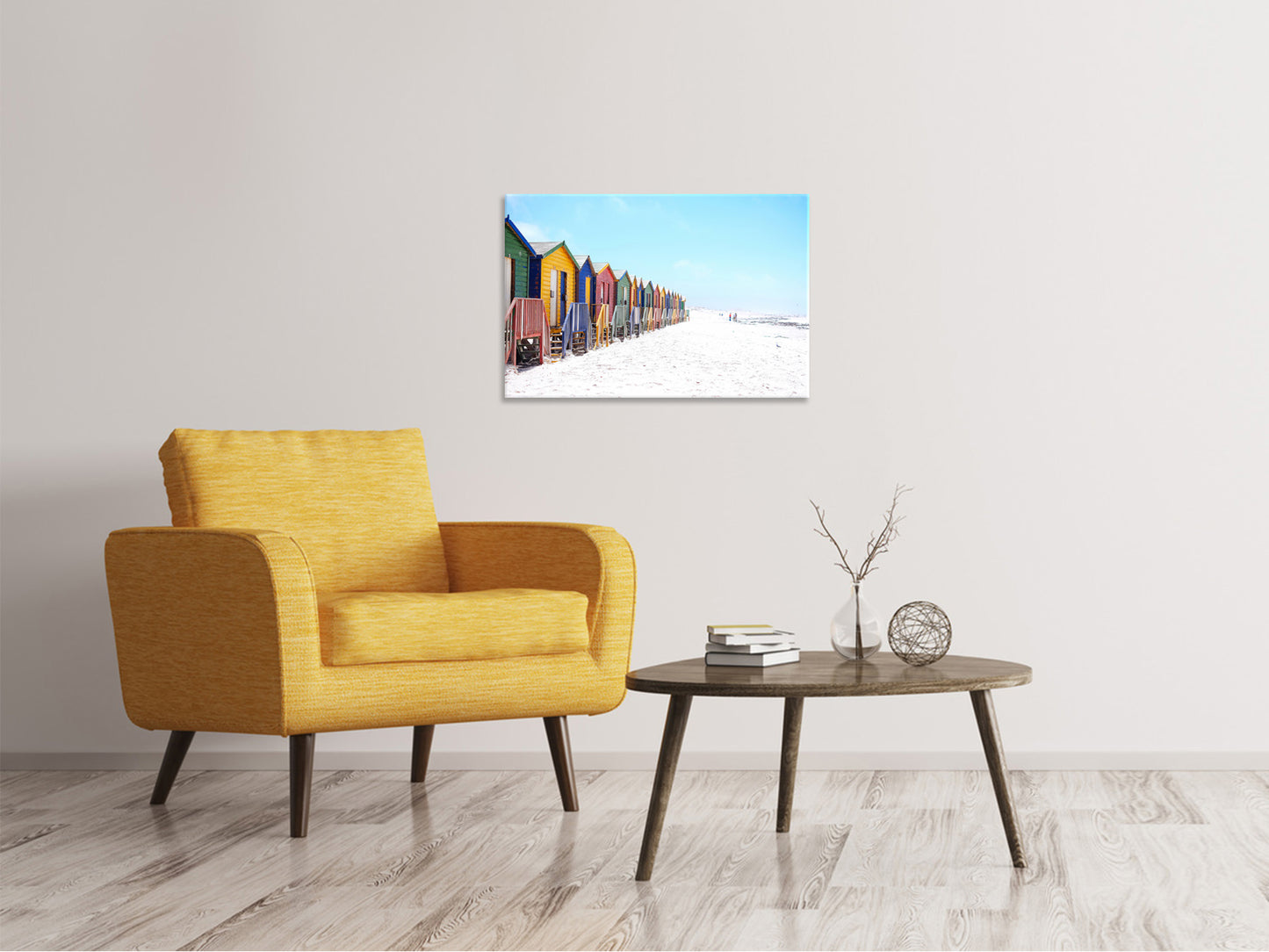 Leinwandbild Bunte Strandhäuser