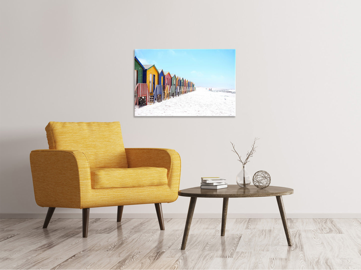 Leinwandbild Bunte Strandhäuser