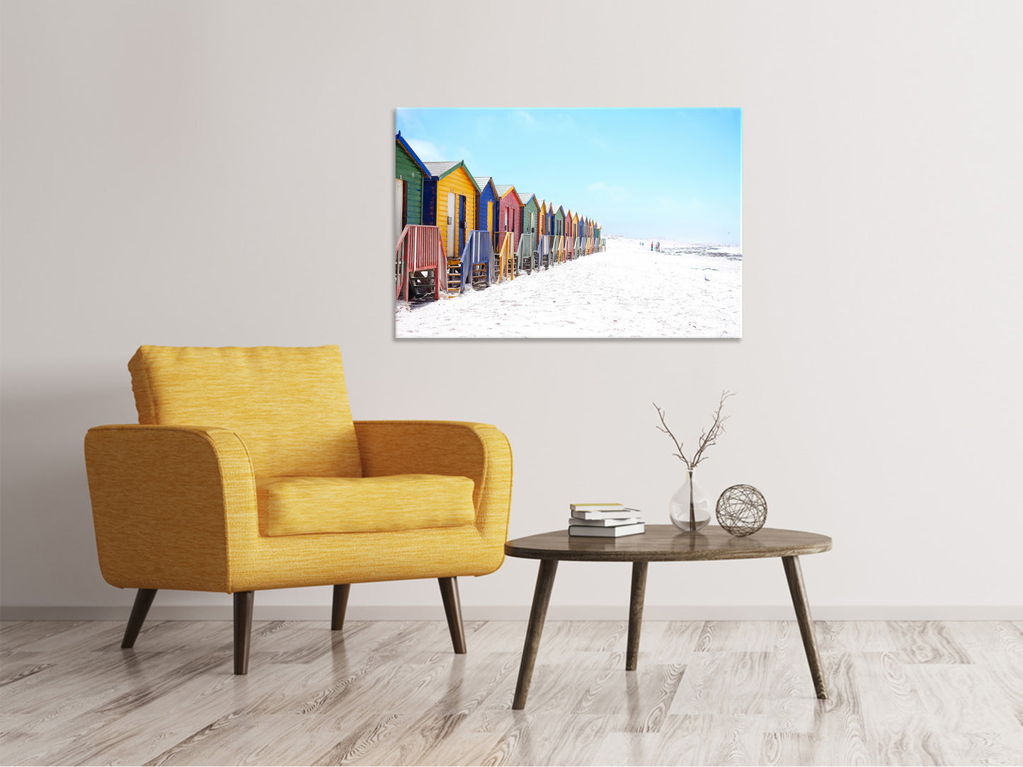 Leinwandbild Bunte Strandhäuser