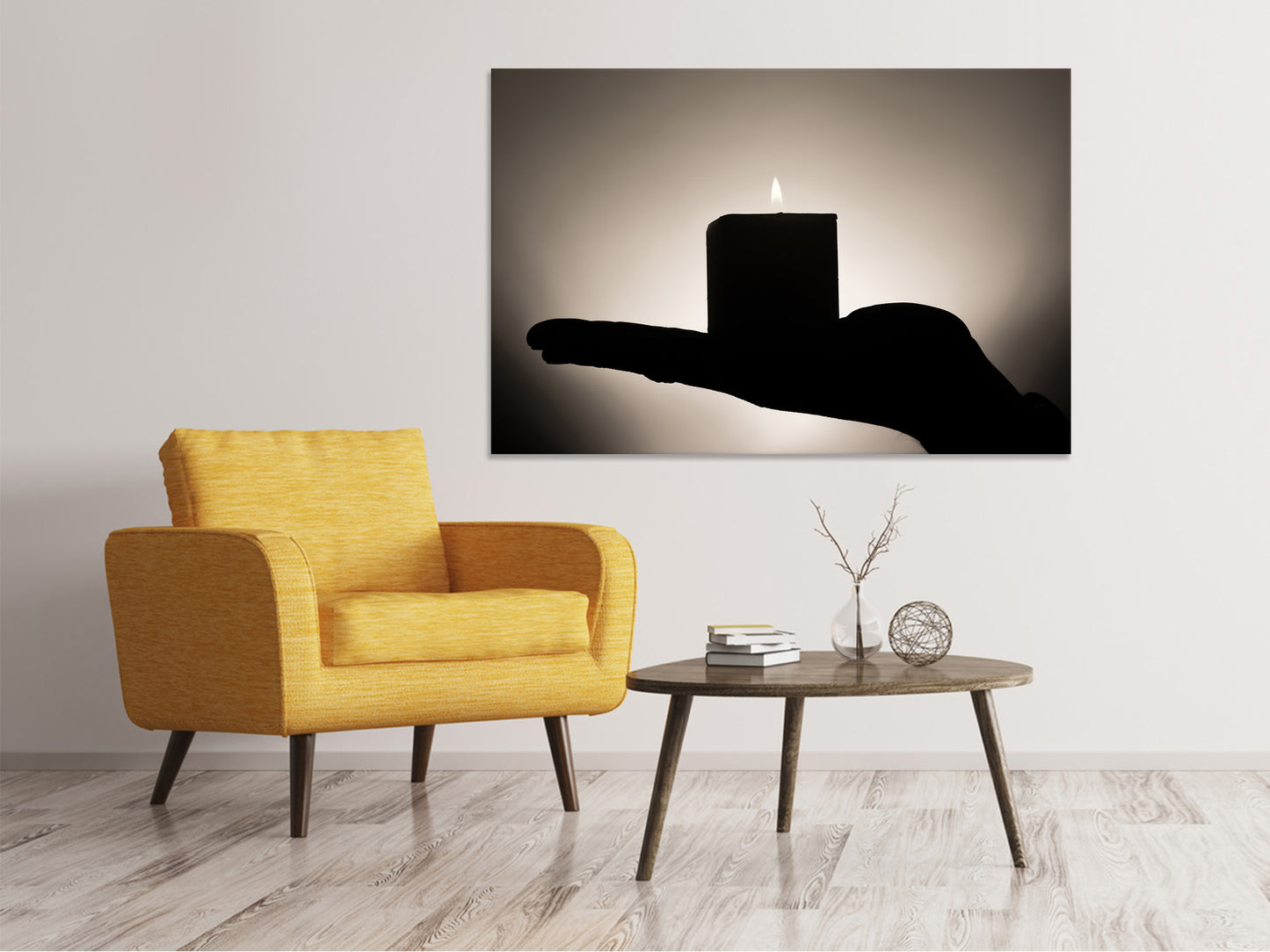 Leinwandbild Aroma Kerze