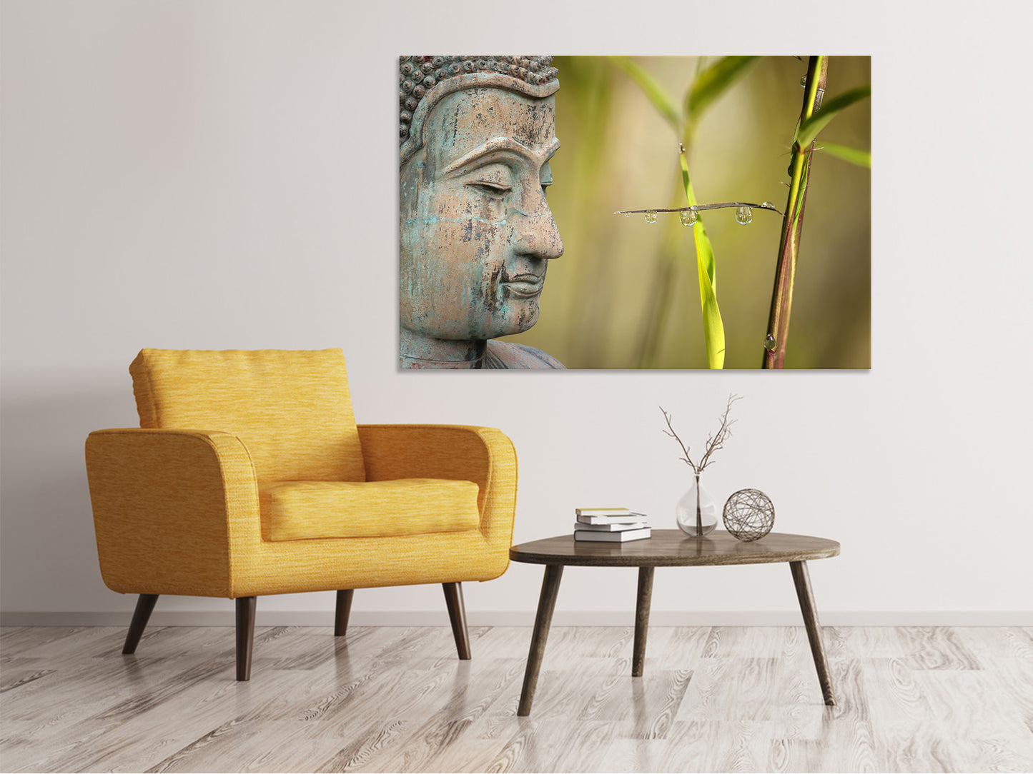 Leinwandbild XL Buddha Kopf