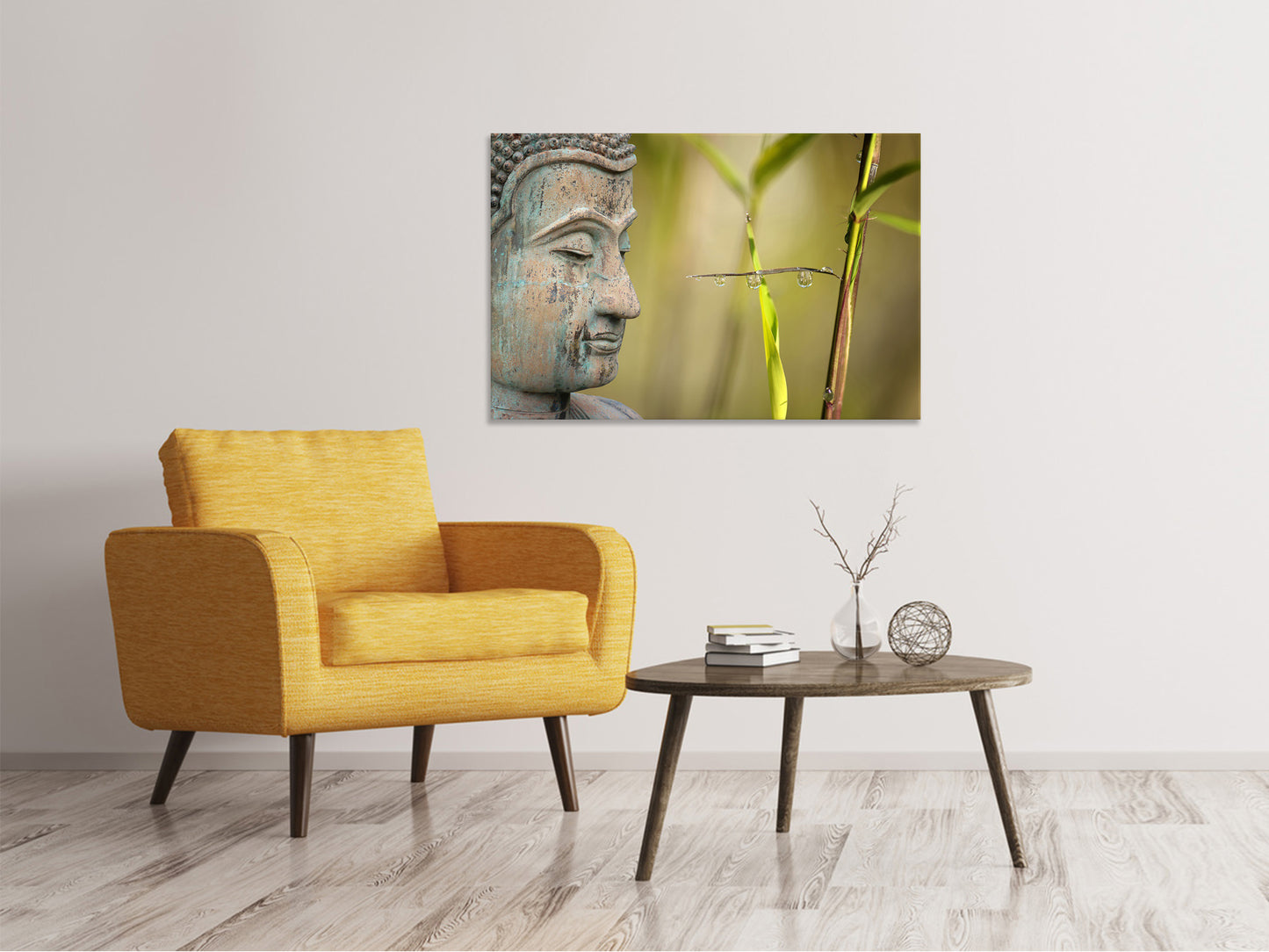 Leinwandbild XL Buddha Kopf