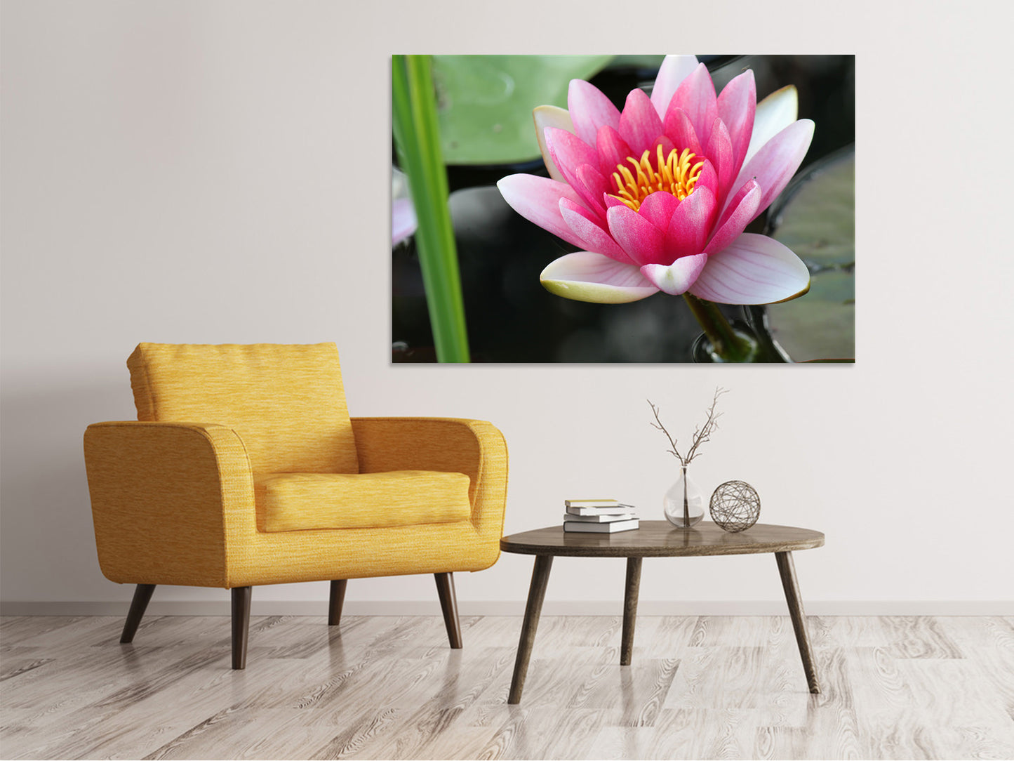 Leinwandbild Die Seerose in pink