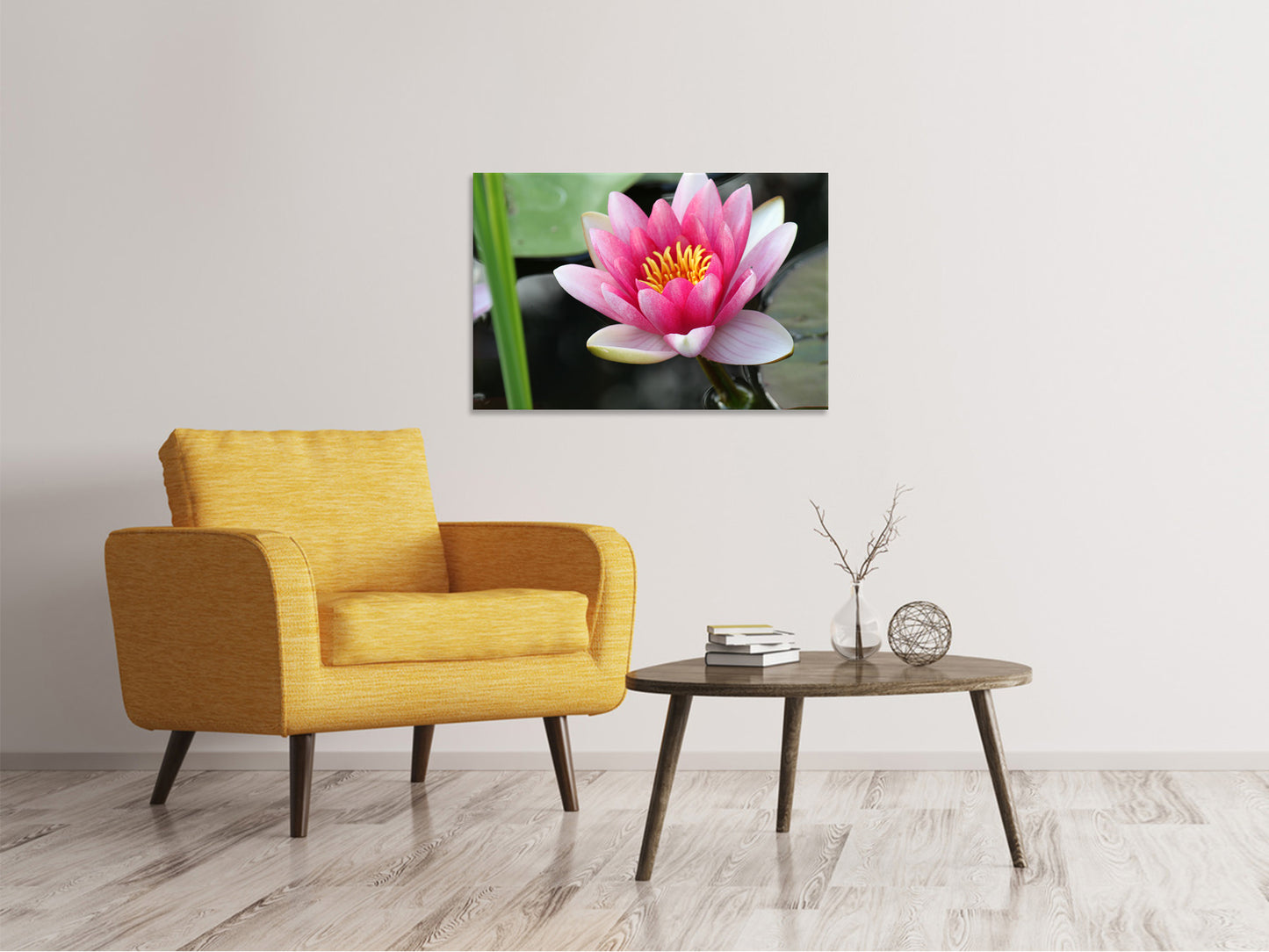 Leinwandbild Die Seerose in pink