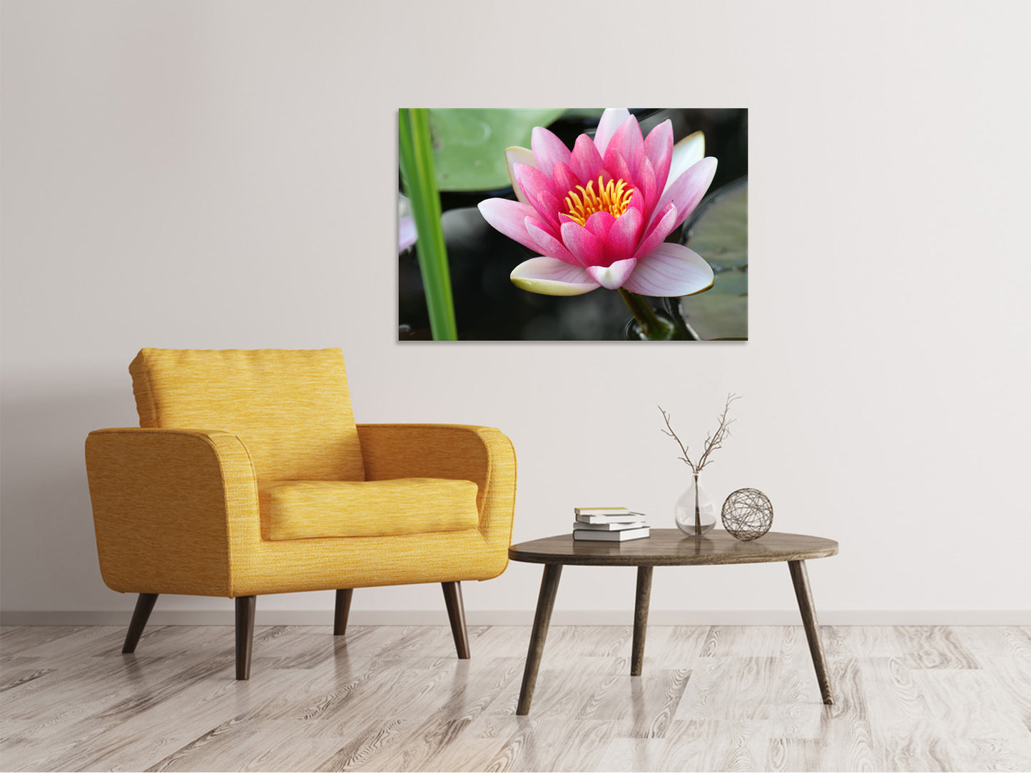 Leinwandbild Die Seerose in pink