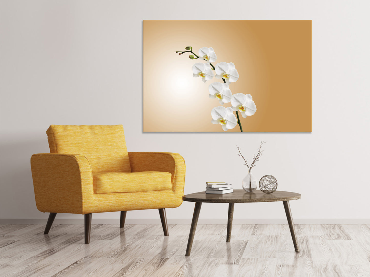 Leinwandbild Weisse Orchideen XL