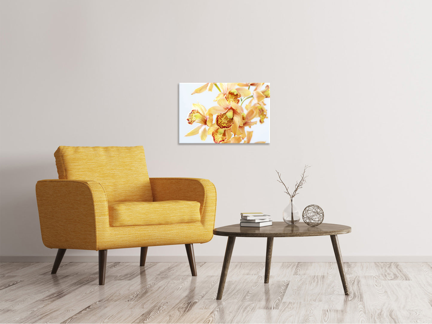 Leinwandbild Gelbe Orchidee