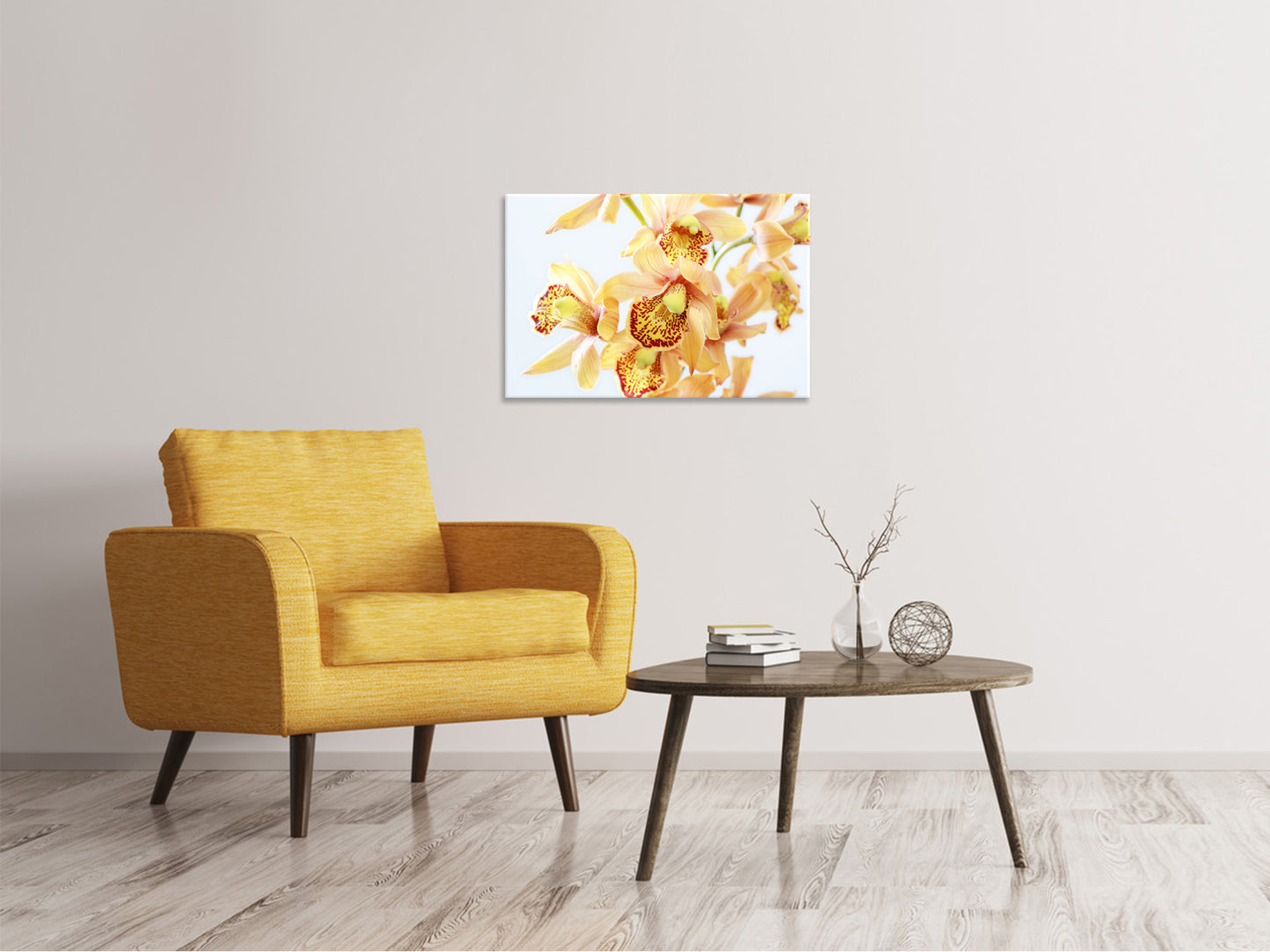 Leinwandbild Gelbe Orchidee