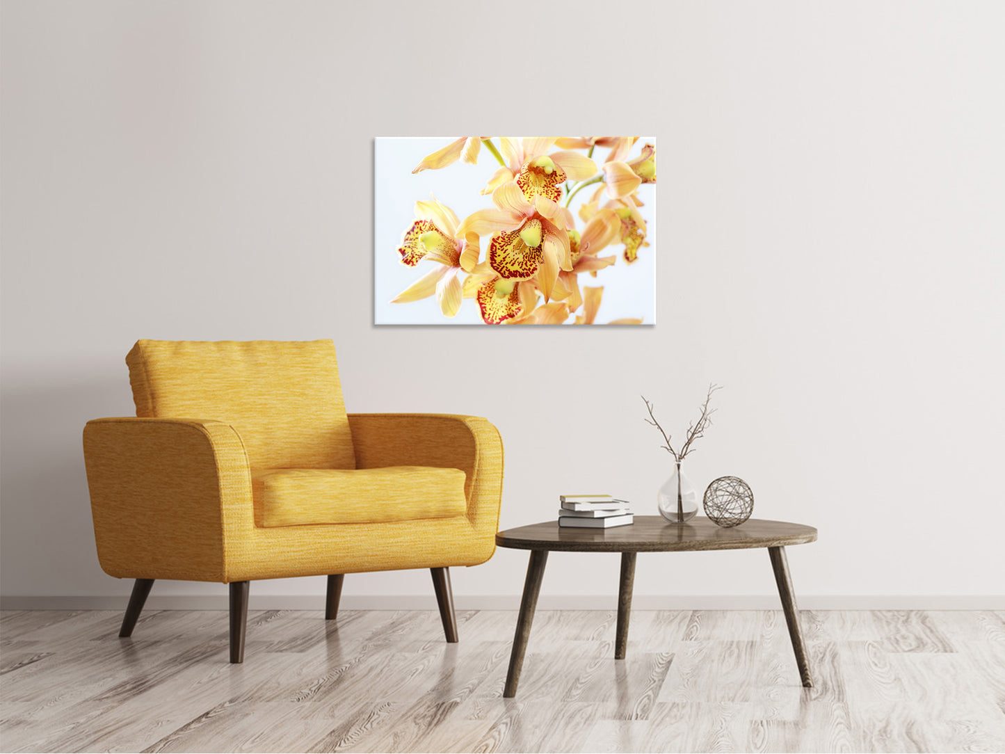 Leinwandbild Gelbe Orchidee