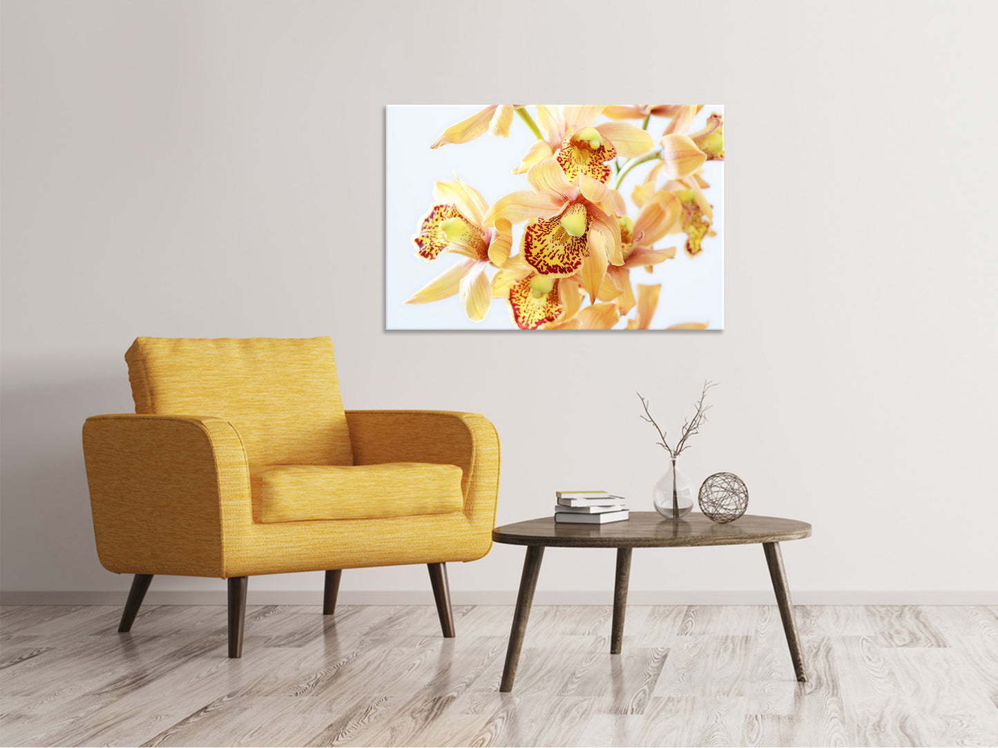 Leinwandbild Gelbe Orchidee