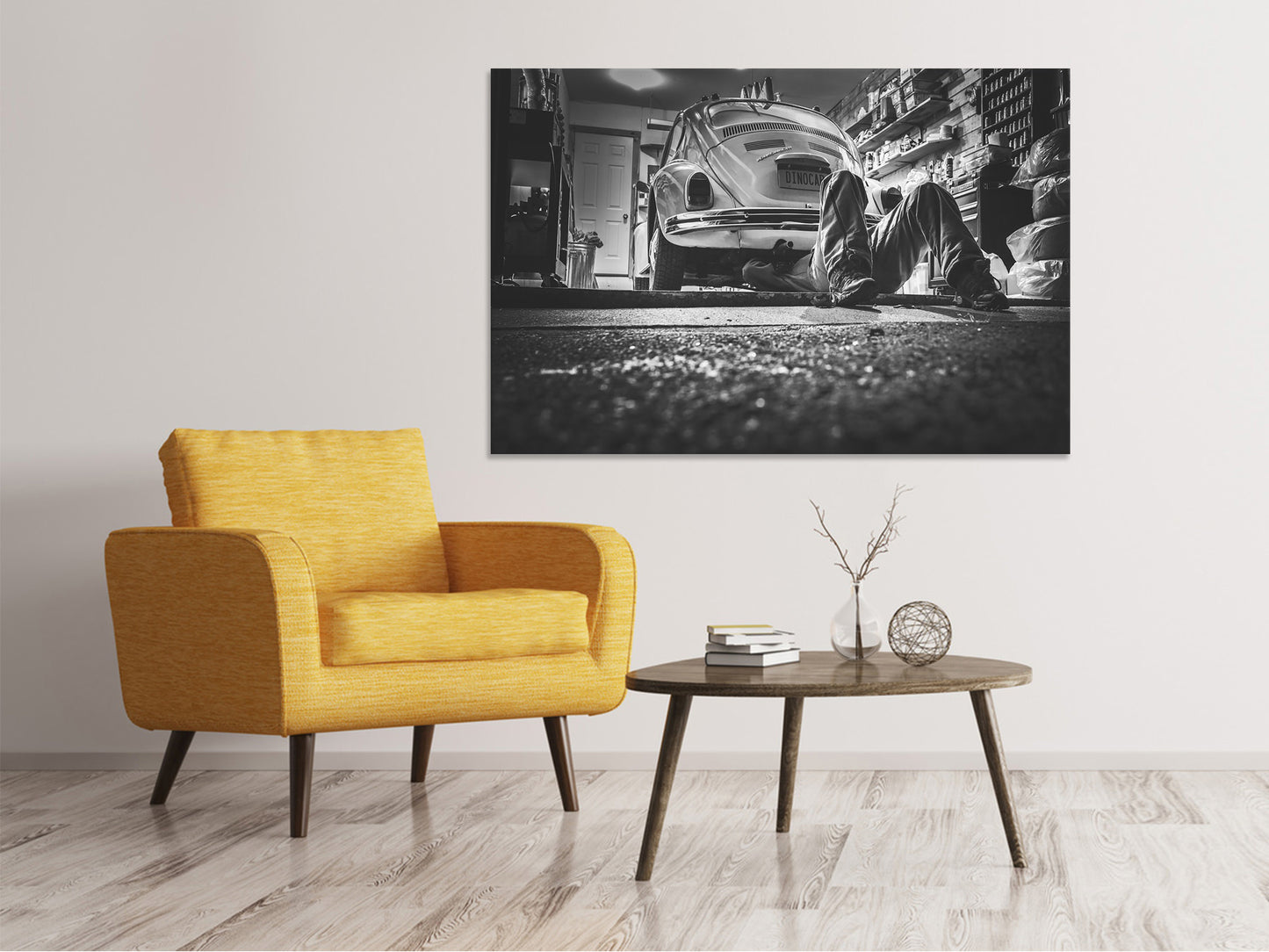 Leinwandbild Oldtimer Reparatur