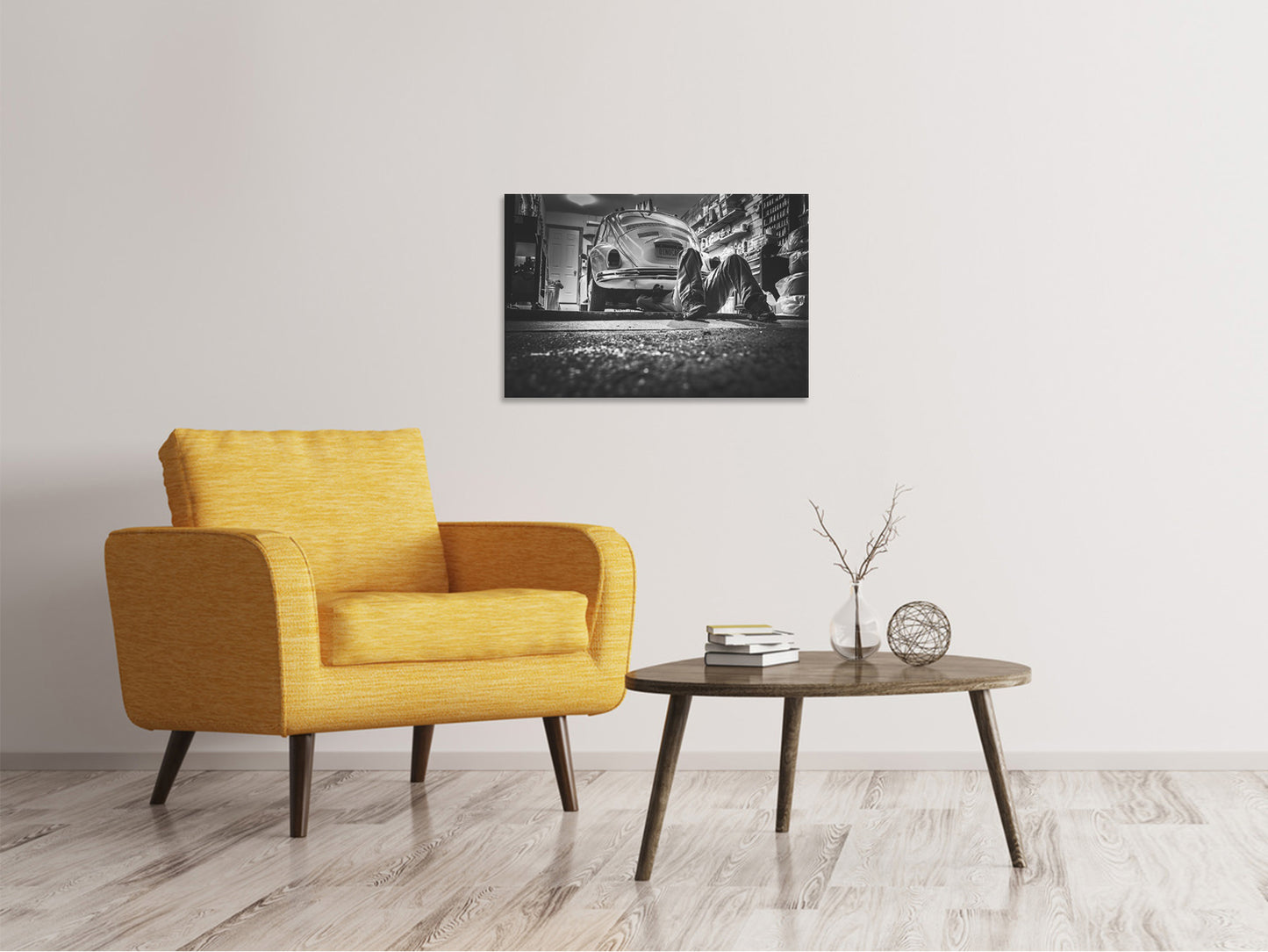 Leinwandbild Oldtimer Reparatur