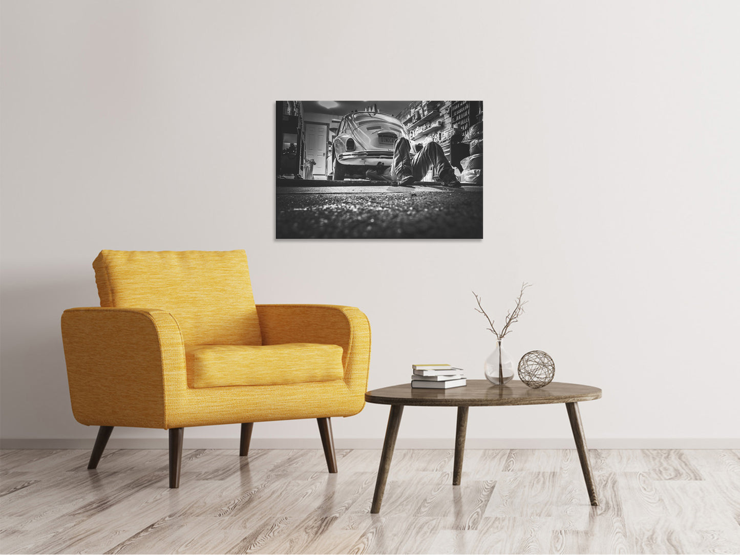 Leinwandbild Oldtimer Reparatur