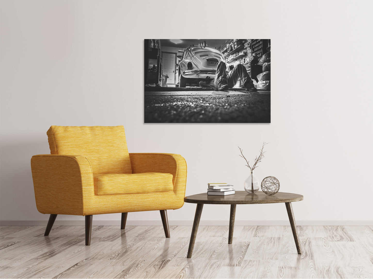 Leinwandbild Oldtimer Reparatur