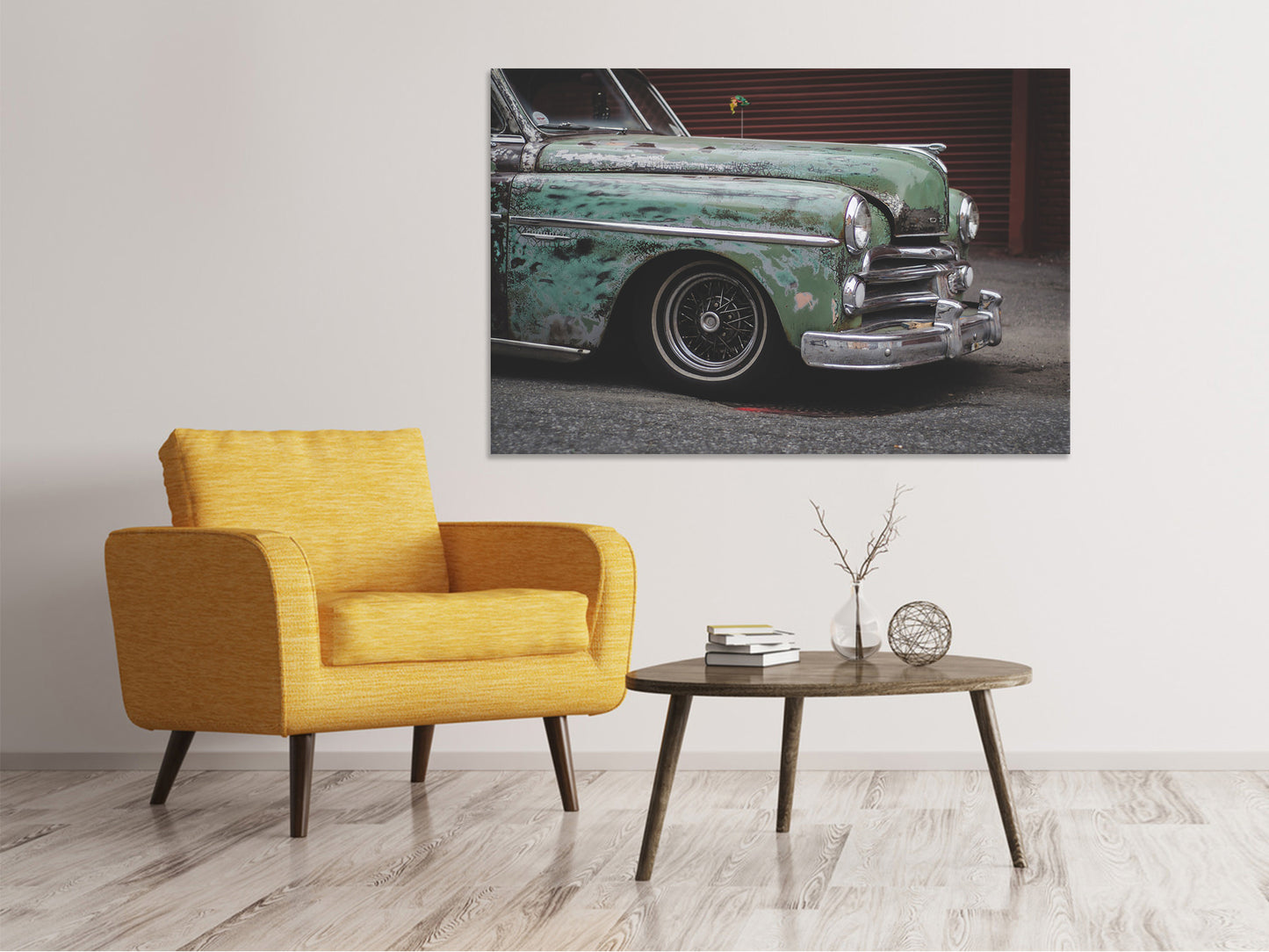 Leinwandbild Oldtimer Lack ab
