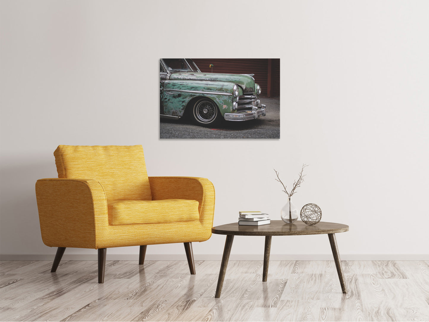 Leinwandbild Oldtimer Lack ab