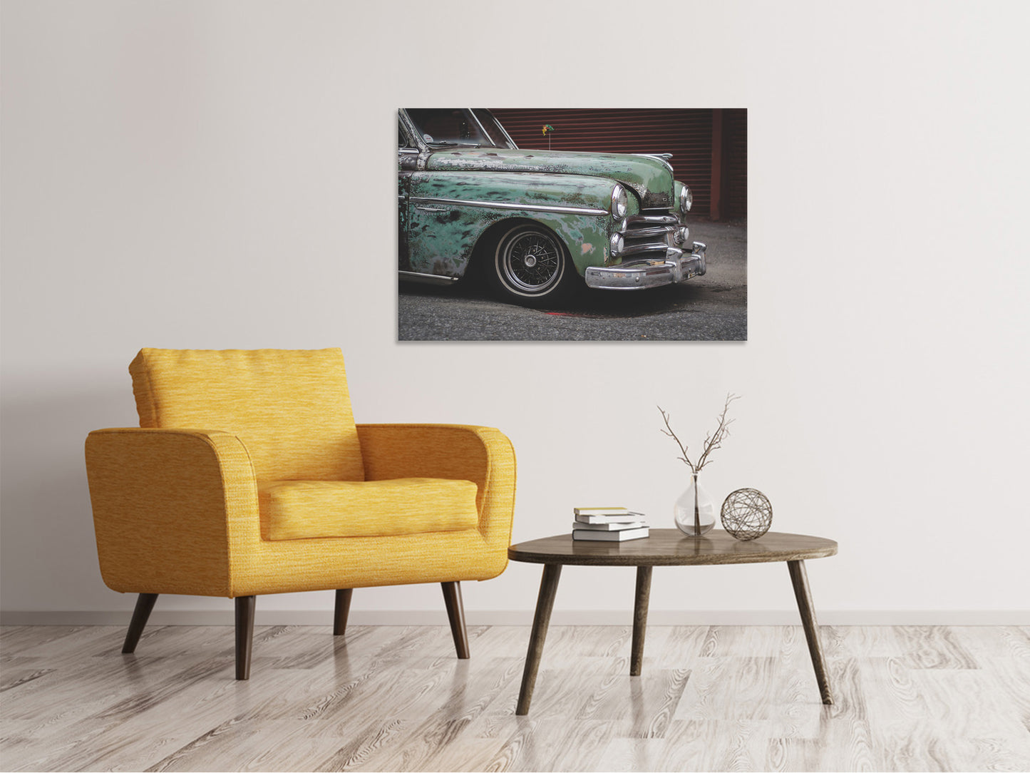 Leinwandbild Oldtimer Lack ab