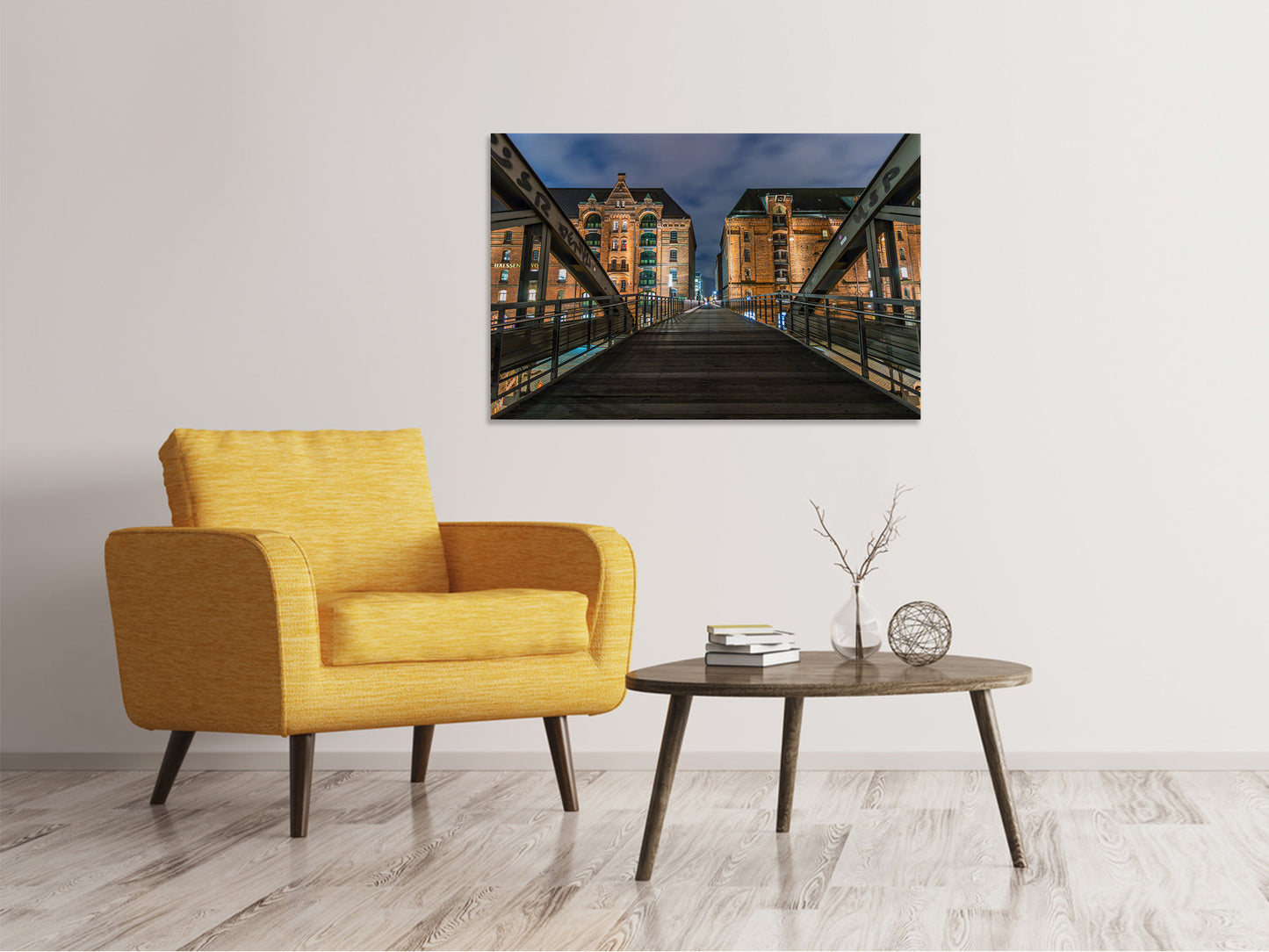 Leinwandbild Auf der langen Brücke