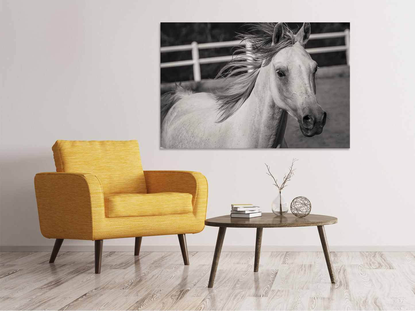 Leinwandbild Da steht ein Pferd