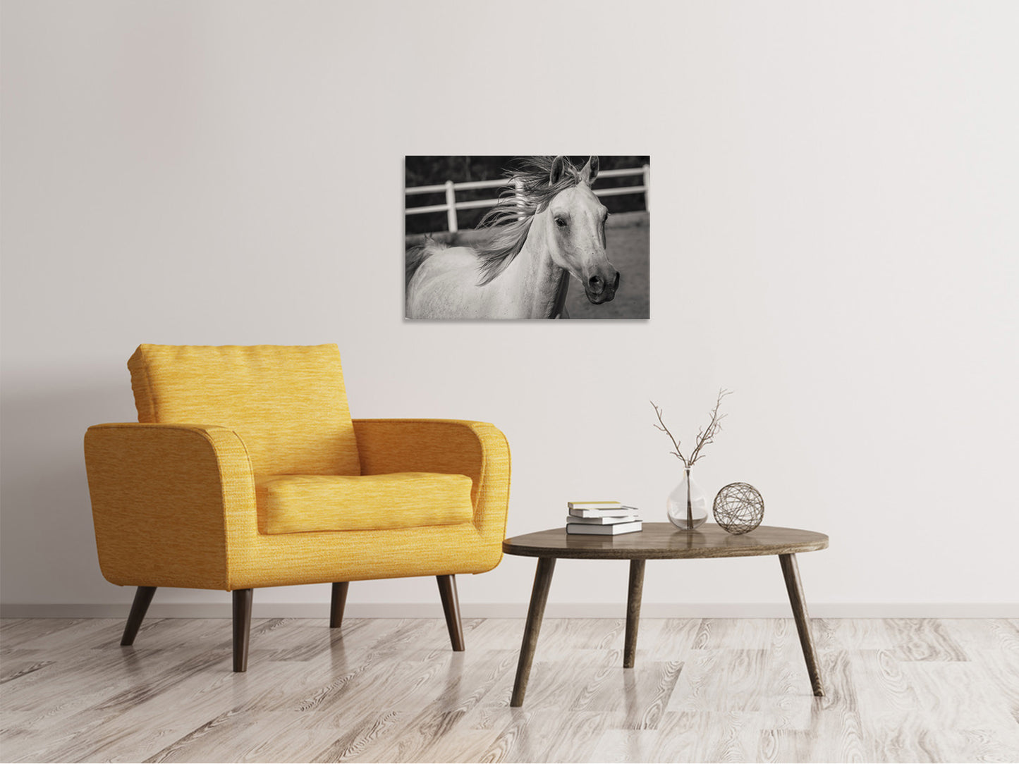 Leinwandbild Da steht ein Pferd