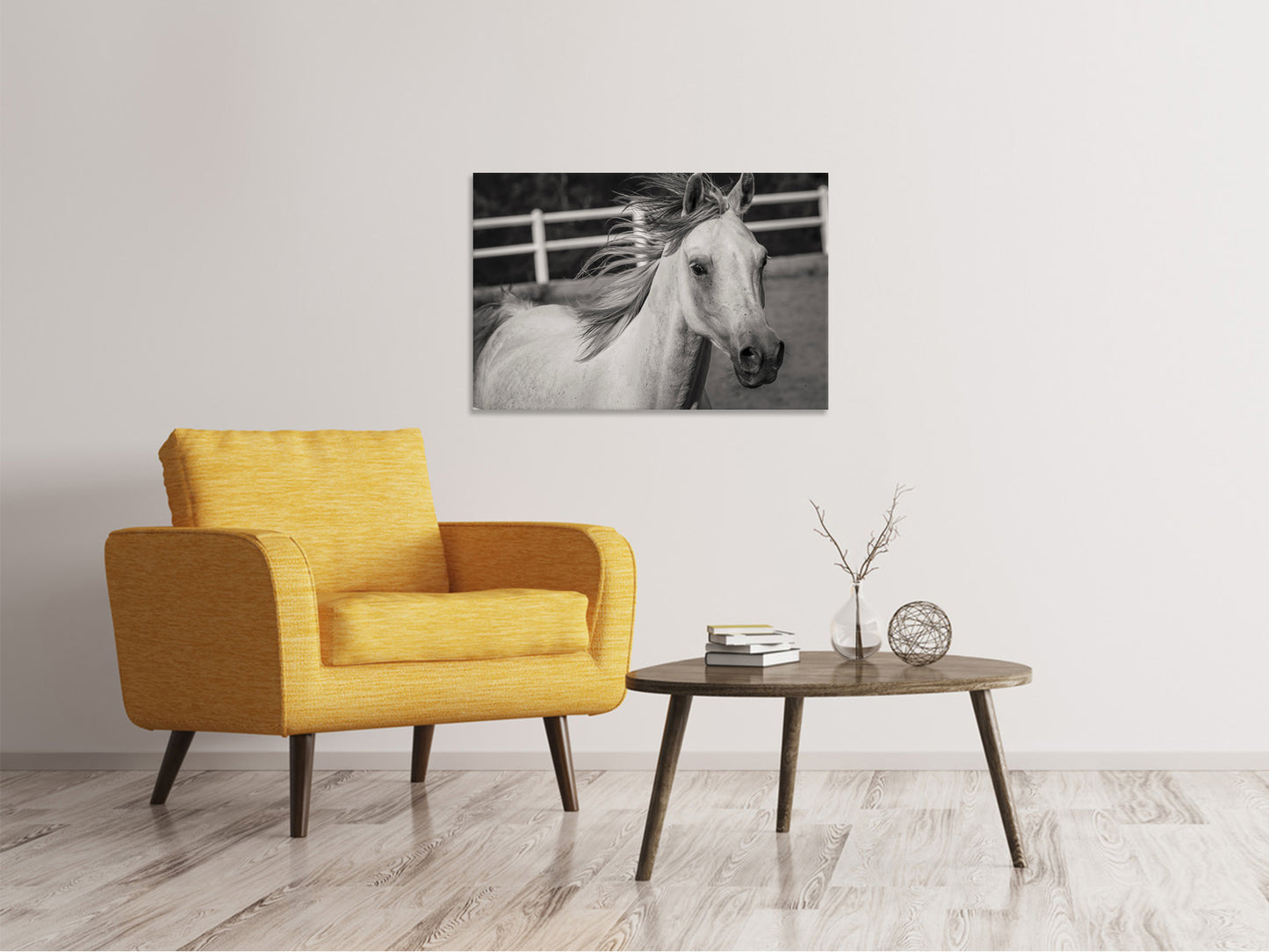 Leinwandbild Da steht ein Pferd