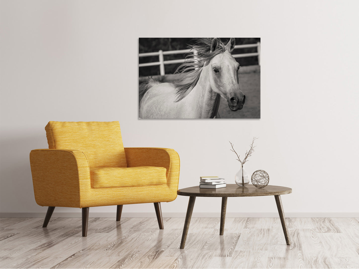 Leinwandbild Da steht ein Pferd