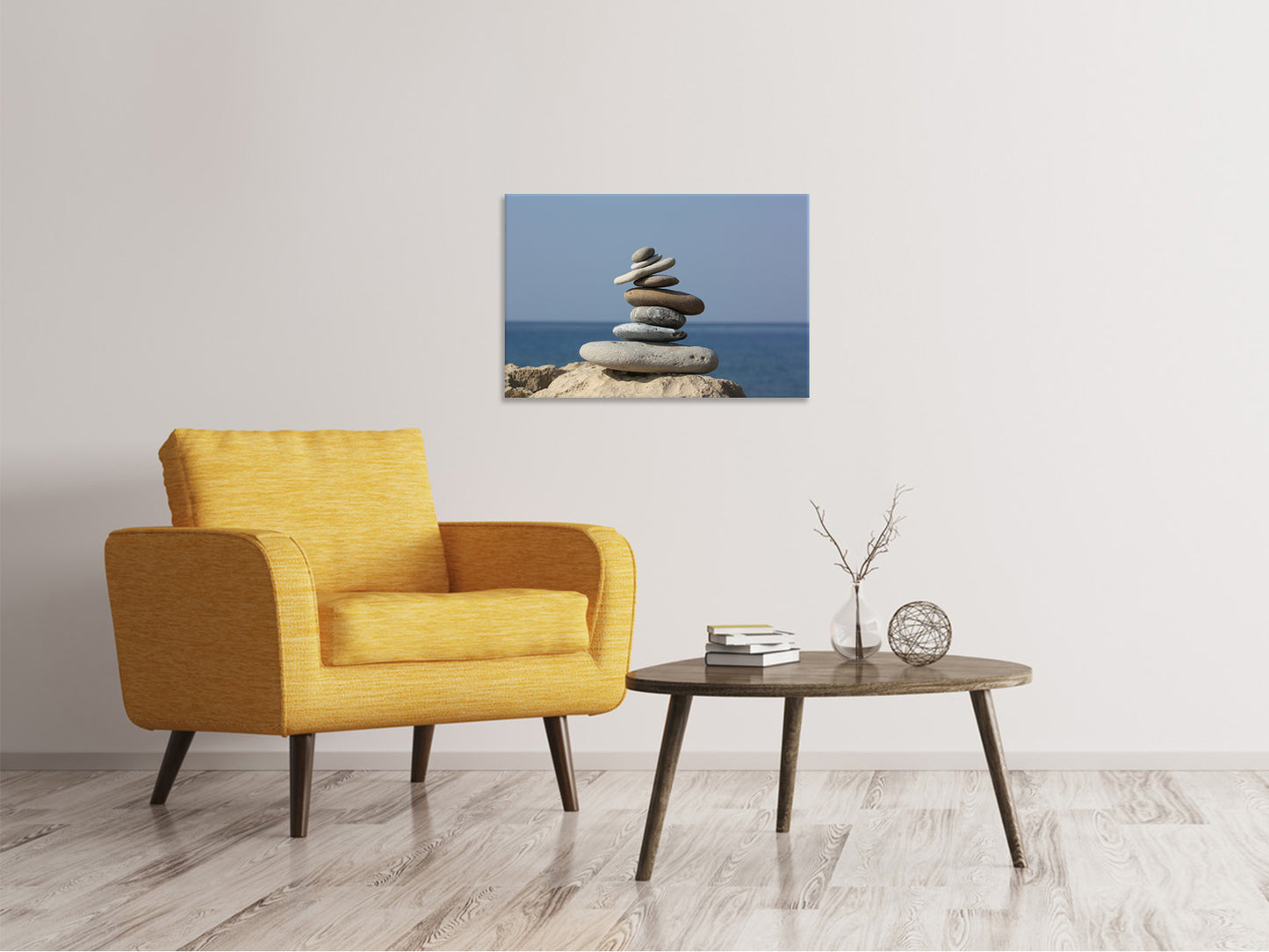 Leinwandbild Steinstapel XXL