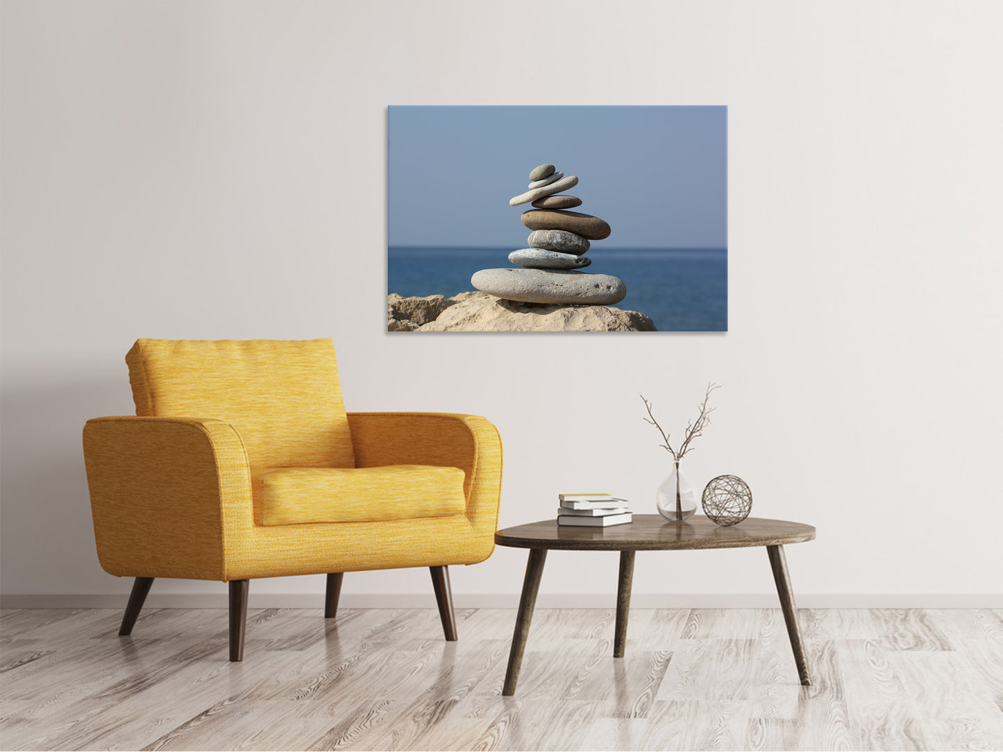 Leinwandbild Steinstapel XXL