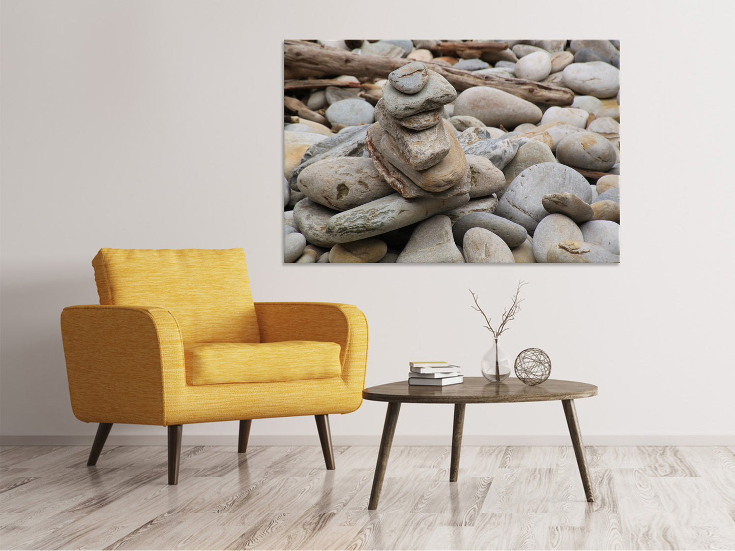 Leinwandbild Steinstapel XL