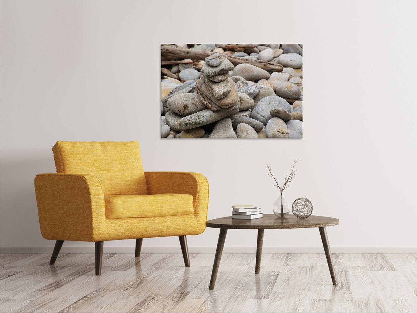 Leinwandbild Steinstapel XL