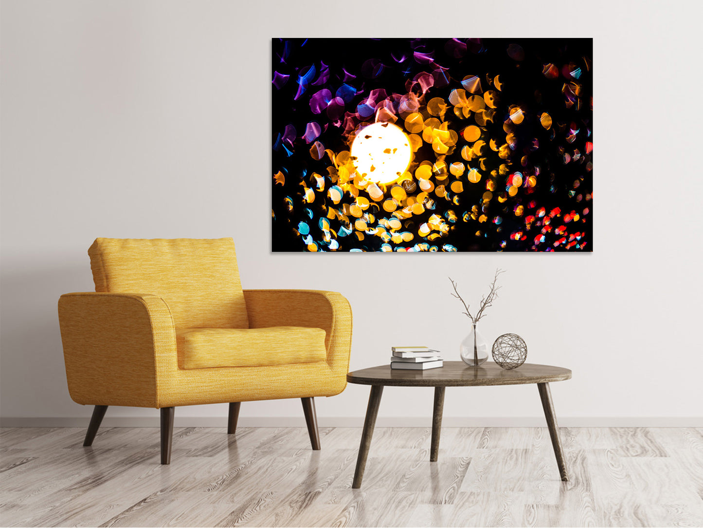 Leinwandbild Abstraktes Lichtspiel in Farbe