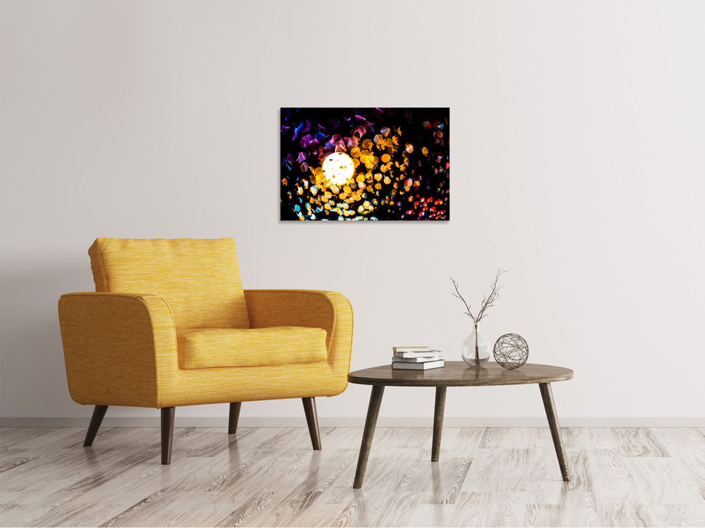 Leinwandbild Abstraktes Lichtspiel in Farbe