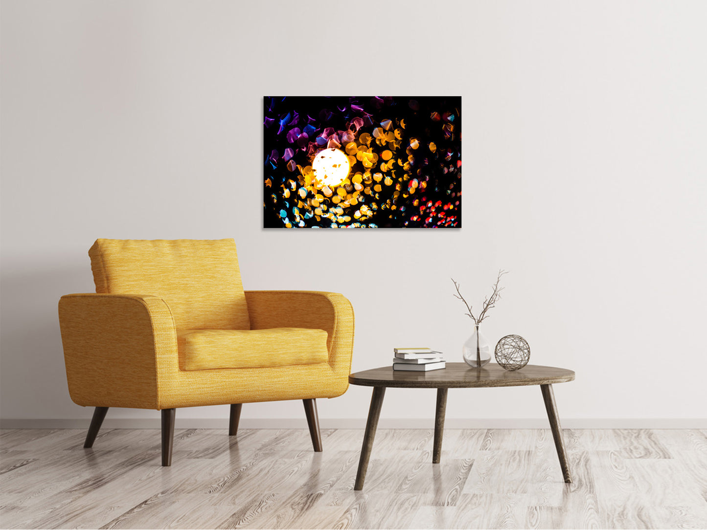 Leinwandbild Abstraktes Lichtspiel in Farbe