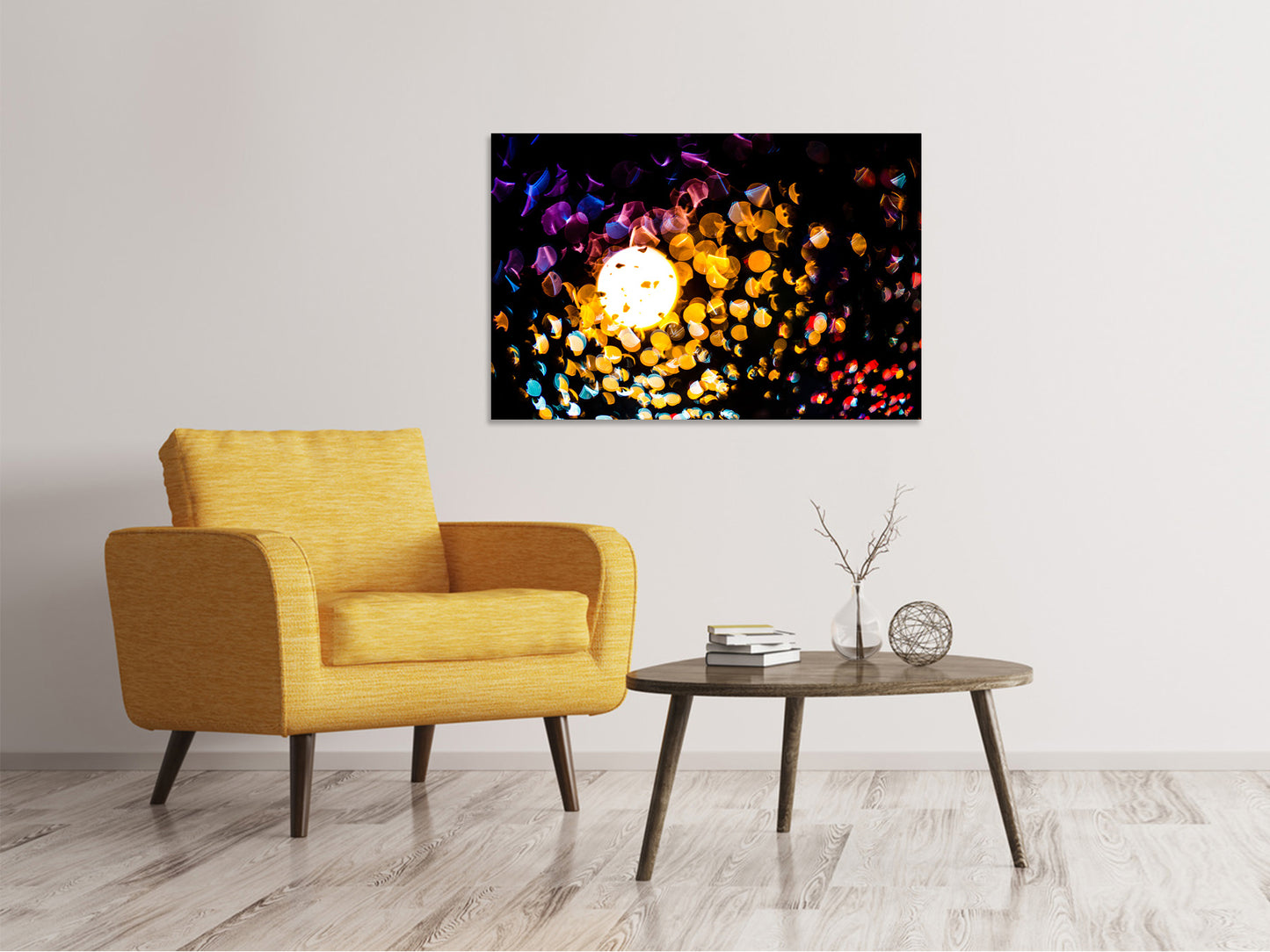 Leinwandbild Abstraktes Lichtspiel in Farbe